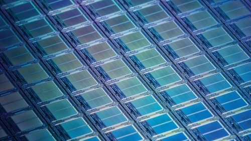 Silicon IC Semiconductor array photo